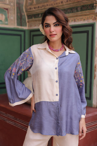 Classic shirt collar co-ord outfit