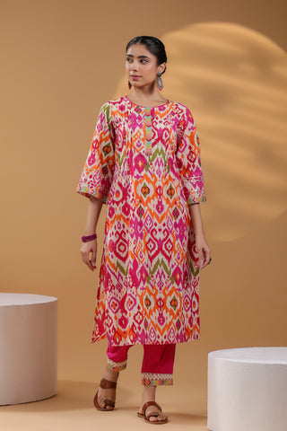 Comfortable pink kurta set