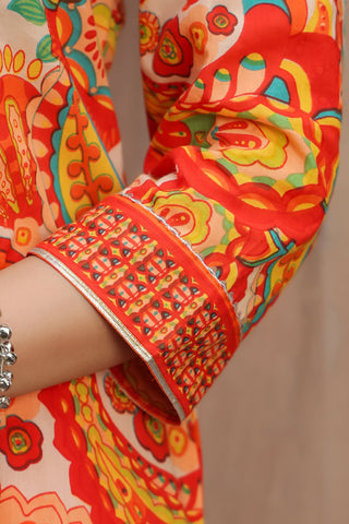 Cotton Ethnic Kurta Set with Dupatta