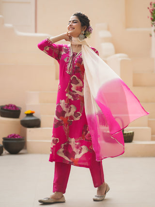 Cotton Silk Ethnic Kurta Set
