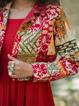 Cotton dress with jacket