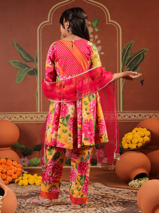 Cotton kurti set for girls with dupatta