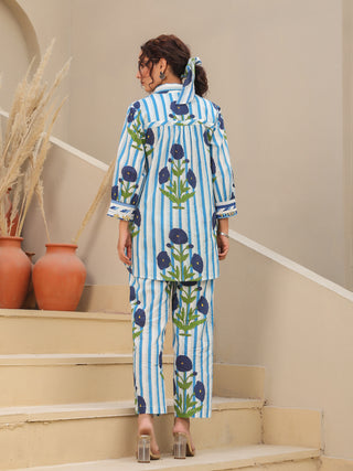 Cotton shirt trouser set