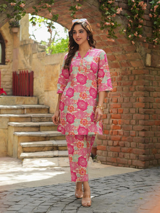 Ethnic Motifs Printed Pure Cotton Tunic With Trouser