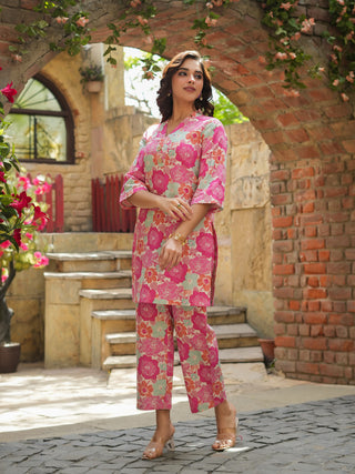 Ethnic Motifs Printed Pure Cotton Tunic With Trouser