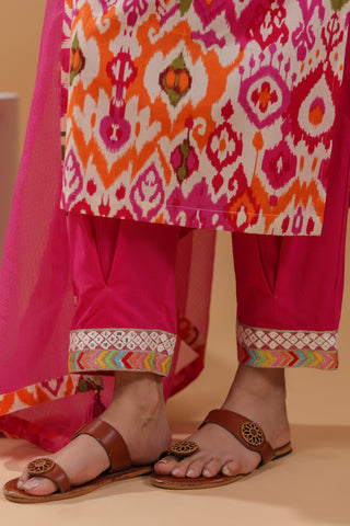 Daily wear pink cotton kurta