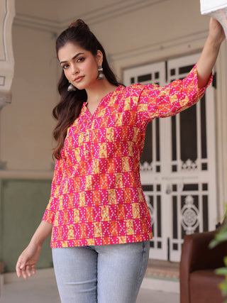 Daily wear printed cotton top women