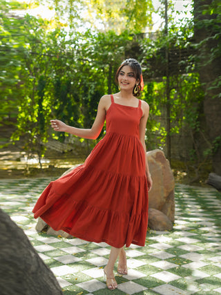 Elegant fit & flare cotton midi with jacket