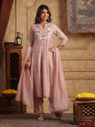 Embroidered cotton Anarkali