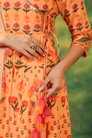 Ethnic Motif Dupatta Kurta Set