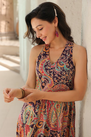 Ethnic Paisley Maxi Dress