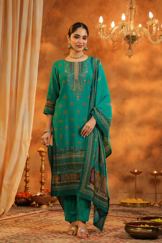 Ethnic Print Kurta with Dupatta