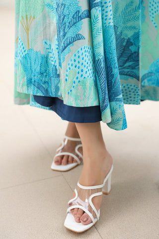 Ethnic Printed Fit Flare Dress