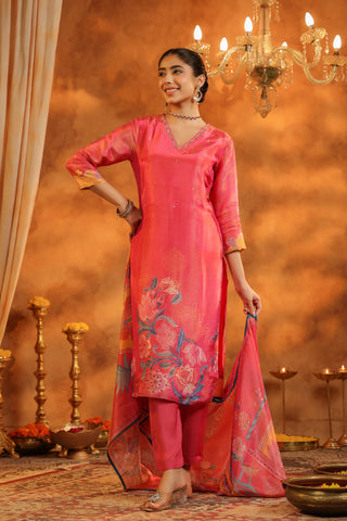 Ethnic Printed Kurta with Trousers