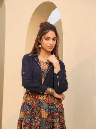 Ethnic casual flare dress