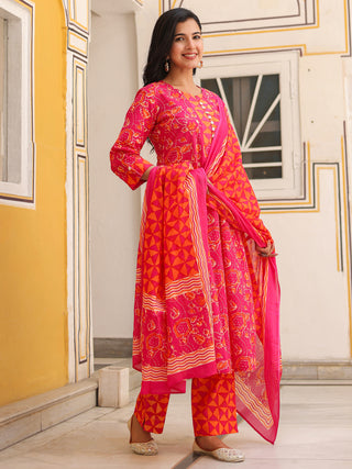 Ethnic cotton kurta set with trousers
