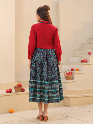 Ethnic dress with jacket