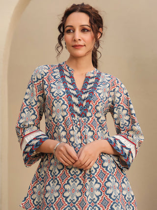 Ethnic motif cotton top