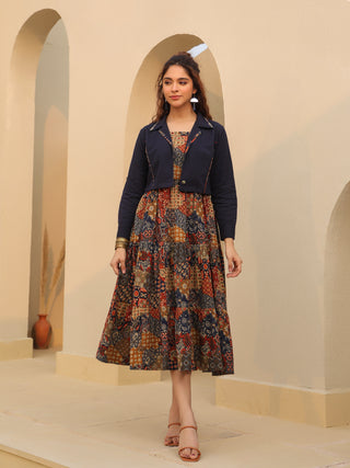 Ethnic motif flare dress