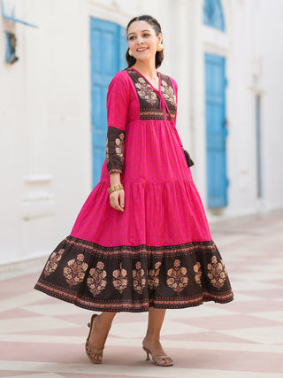 Cotton Ethnic Dresses for Women | Rain & Rainbow Cotton Ethnic Dresses for Women | Rain & Rainbow