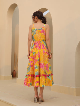 Ethnic printed flare dress