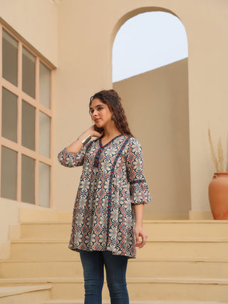 Ethnic printed tunic for women