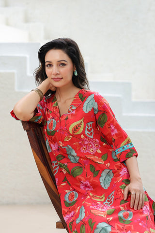 Everyday cotton A-line midi