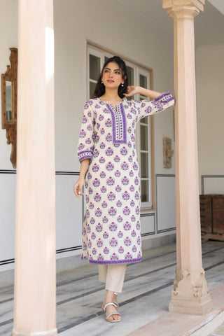 Festive Purple Kurta