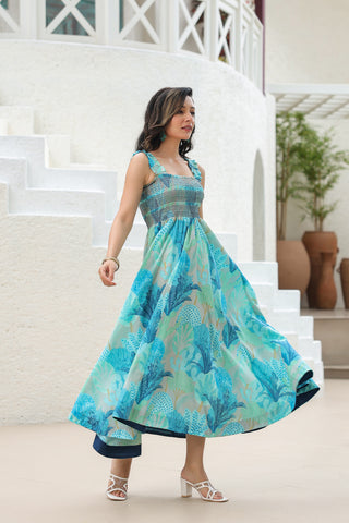 Fit and Flare Printed Dress