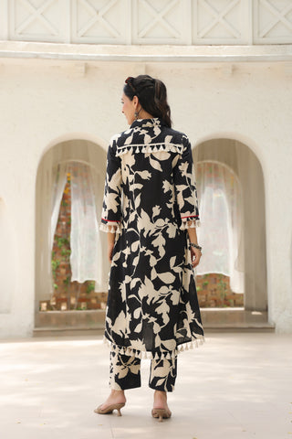 Floral Cotton Shirt Tunic Set