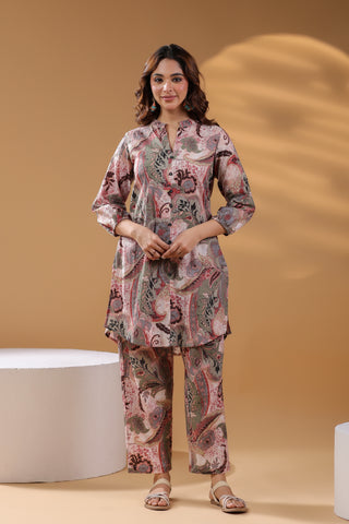 Floral Cotton Tunic Trouser Set