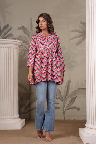Floral Pink Printed Tunic