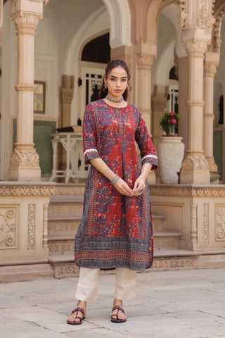 Floral ethnic kurta women