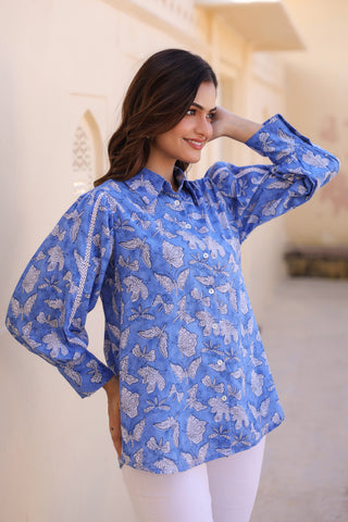 Floral pattern women's shirt