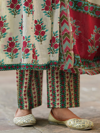 Floral print kurta suit women