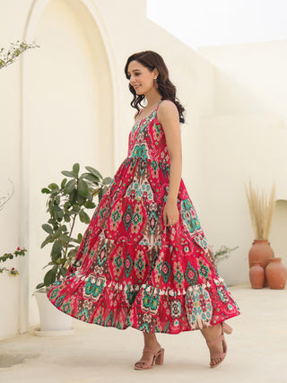 Fuchsia Traditional Cotton Dress