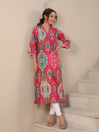 Fuchsia ethnic wear kurta