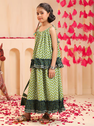 Girls casual top skirt set