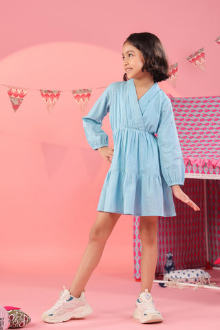 Girls everyday A-line dress with modern styling