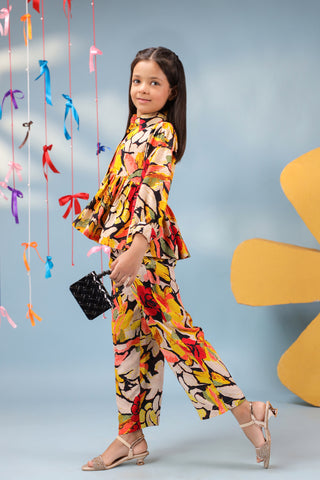 Girls printed casual outfit
