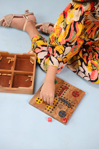 Girls printed top and pants set
