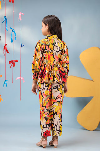 Girls stylish printed top set