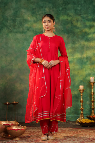 Gotta Patti Anarkali Kurta Set