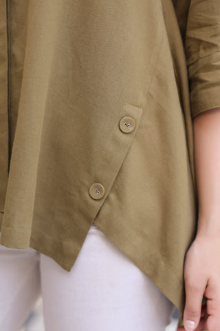 Green everyday shirt women