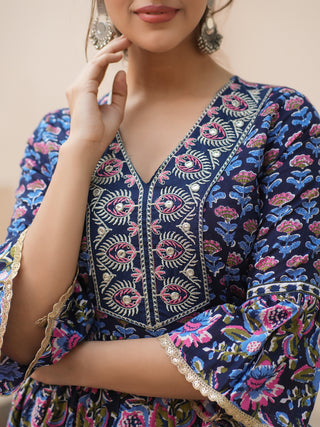 Keyhole Neck Printed Kurta for Women