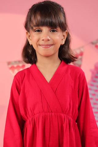 Lightweight cotton A-line dress for girls