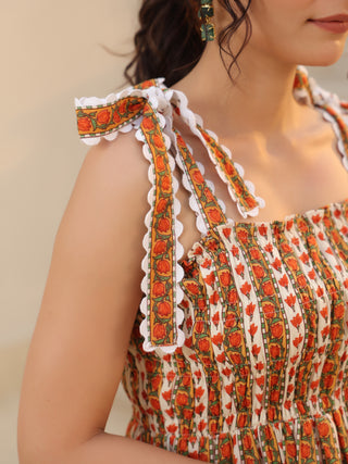 Lightweight cotton flare dress