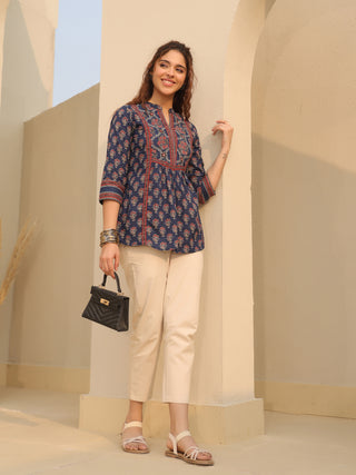 Mandarin Collar Daily Wear Top