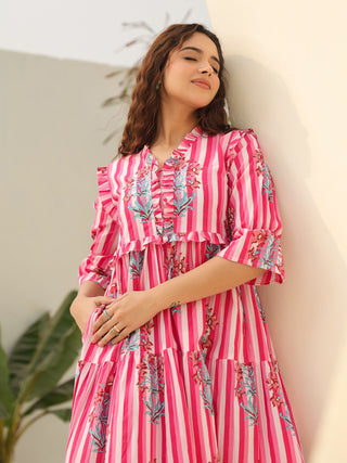 Midi fit flare dress