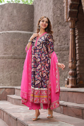 Motif Anarkali Set